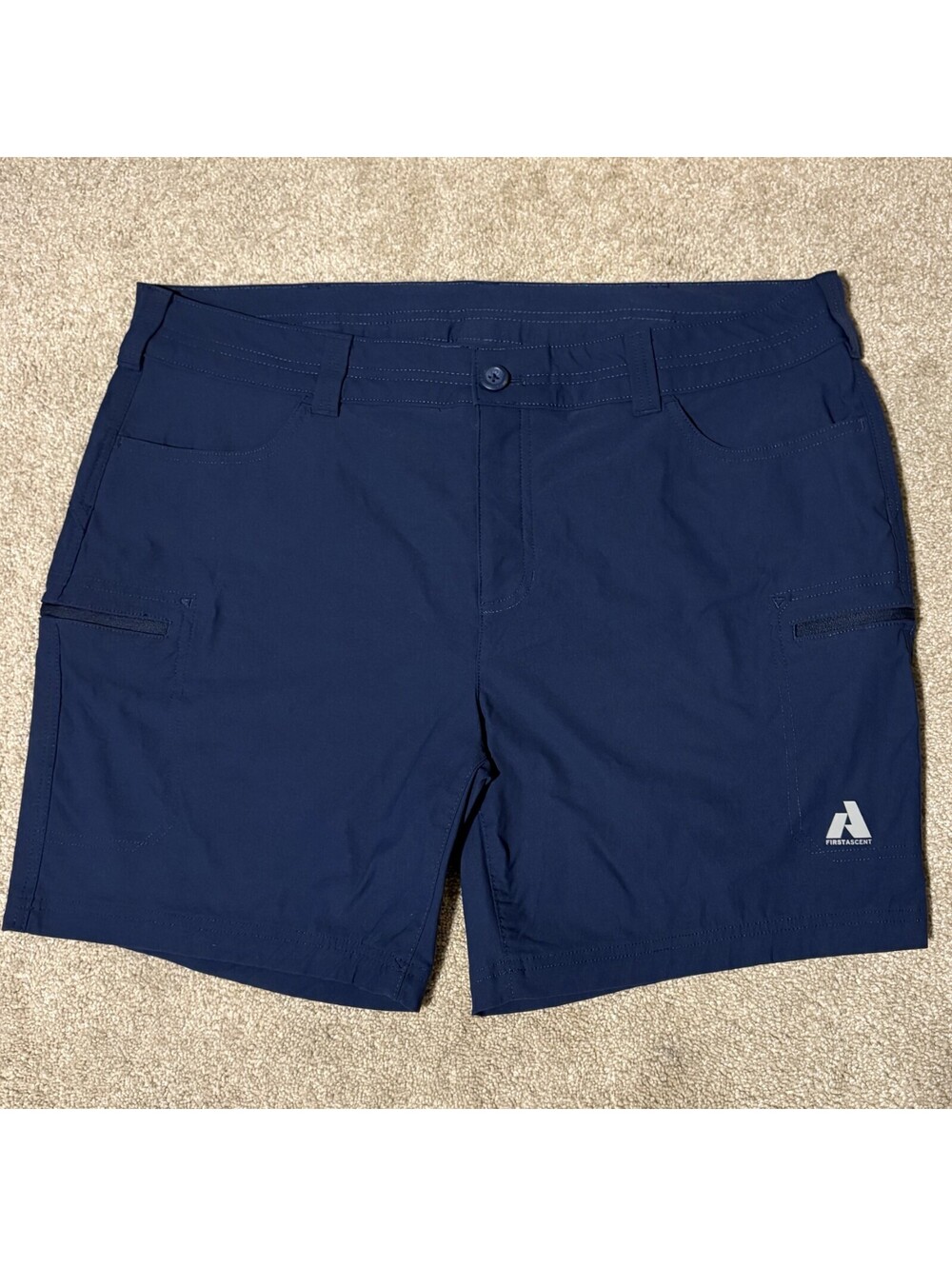Eddie Bauer First Ascent Womens Hiking Shorts Blue Cargo Pockets Size 20W
